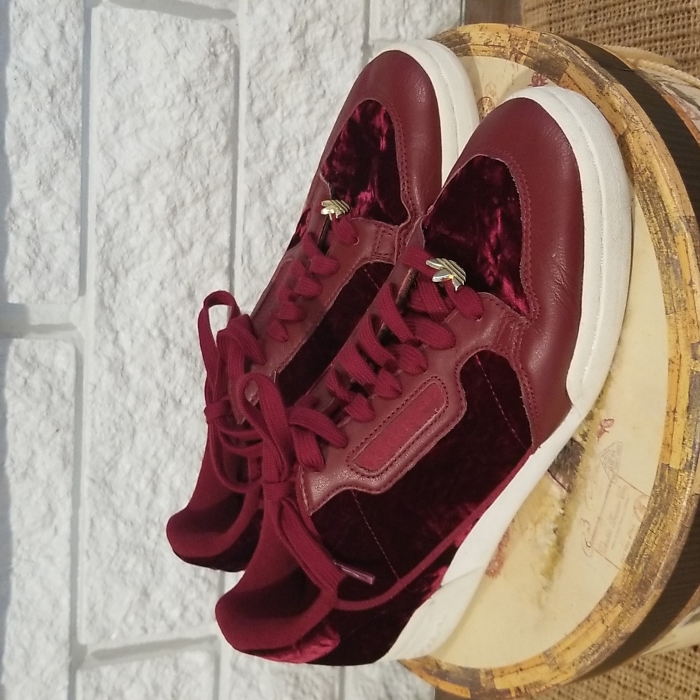 adidas Continental 80 Burgundy Red - Men's Velvet Casual Shoes Size 10 EH0173